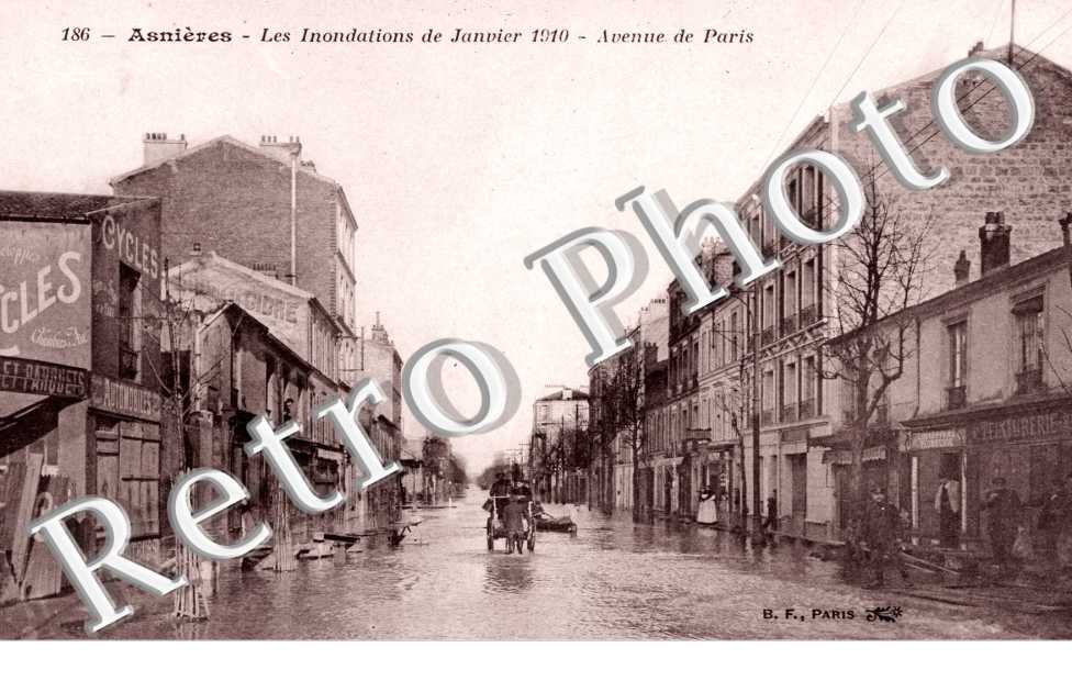 Inondations 1910, Avenue de Paris