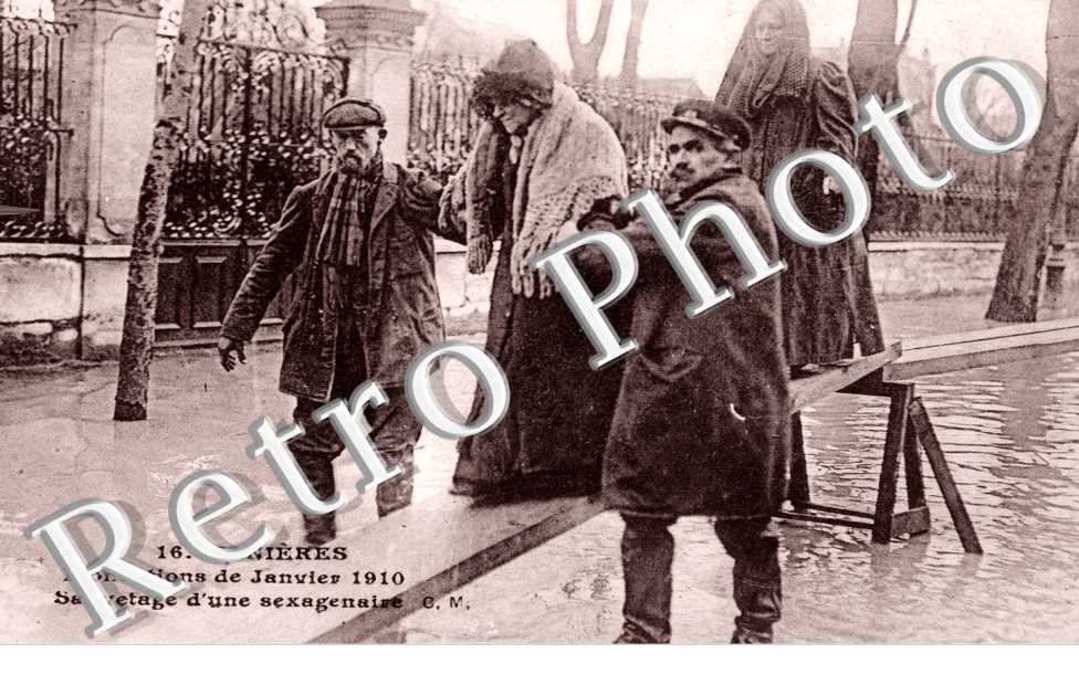 Inondations 1910, Sauvetage d'une sexagenaire