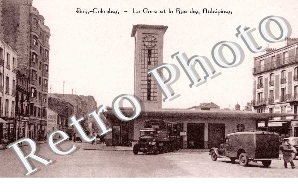 la gare et la rue des Aubepines