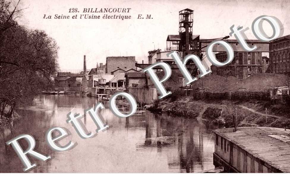 BILLANCOURT - La Seine et l'Usine electrique