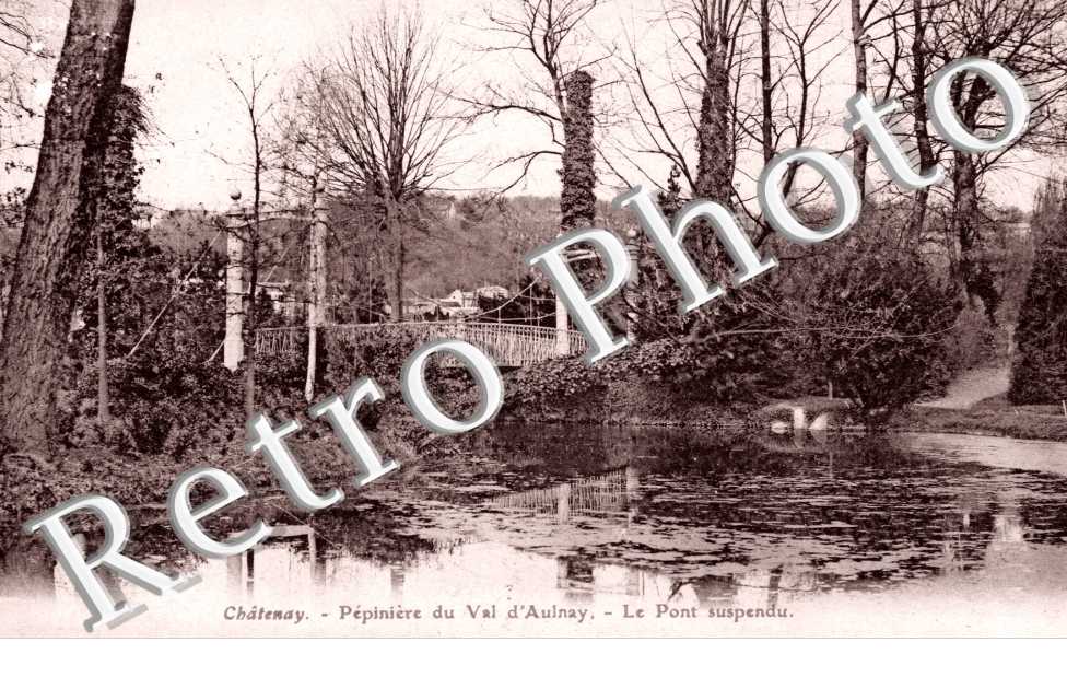 Pepiniere du Val d'Aulnay, le Pont Suspendu