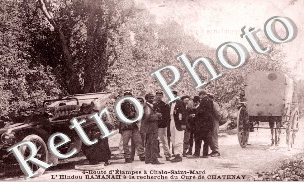L'Hindou Ramanah a la recherche du Cure de Chatenay Route d'Etampes a Chalo-saint-Mard