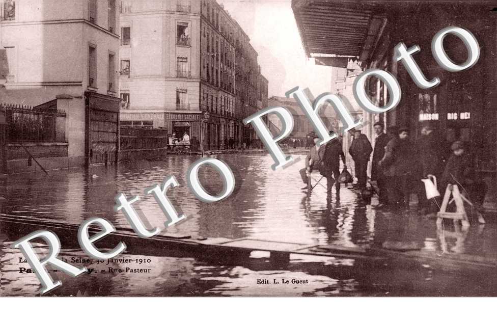 La Crue de la Seine 1910, Rue Pasteur