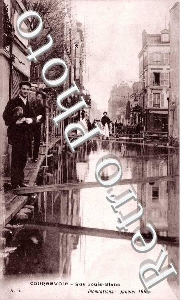 Crue de la Seine 1910, Rue Louis Blanc