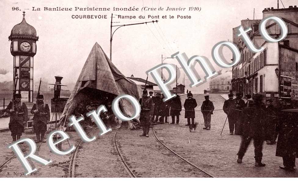 Crue de la Seine 1910, Rampe du Pont et le Poste