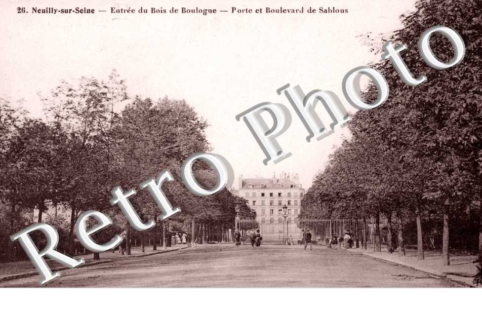 Entree du Bois de Boulogne, Porte et Boulevard de Sablons