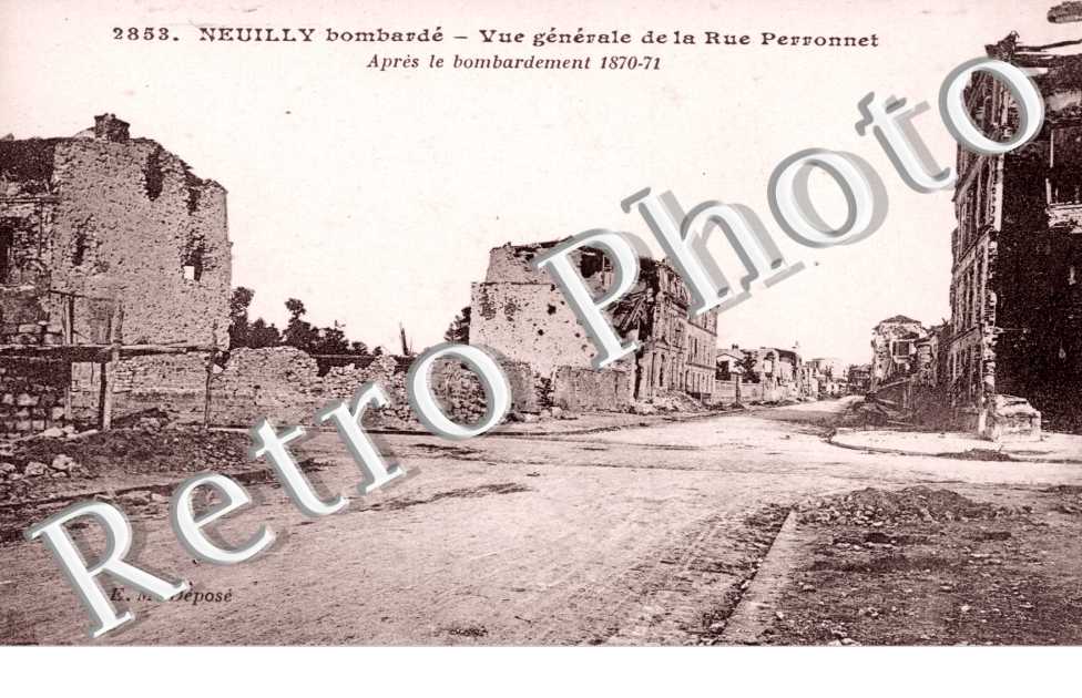 la rue Perronnet apres le bombardement