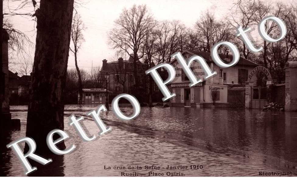 La Crue de la Seine, 1910, Place Osiris