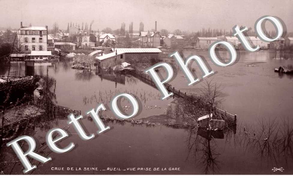 Crue de la Seine, 1910, Vue prise de la Gare