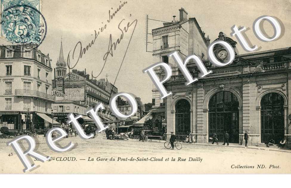 La Gare du Pont de St Cloud et la Rue de Dailly