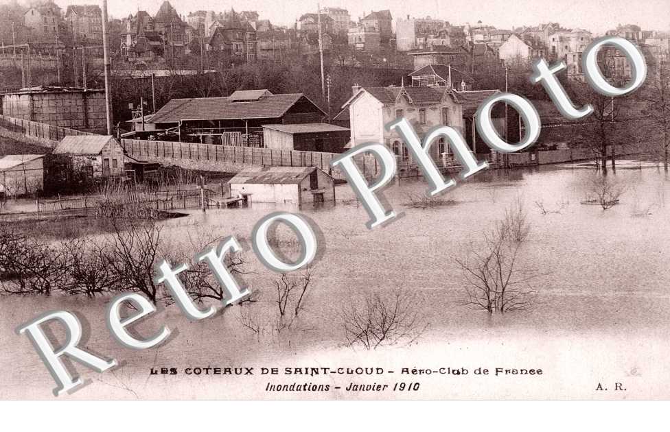 Les coteaux de Saint cloud - Aero club de France - Inondation Janvier 1910
