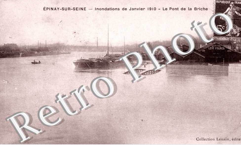 Inondations de 1910, le Pont de la Briche