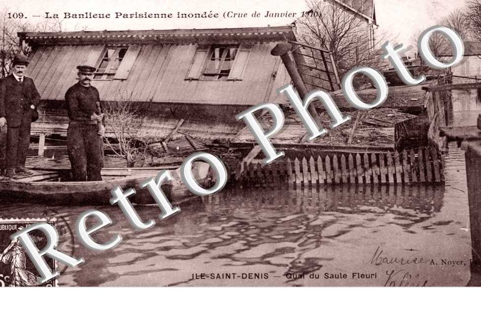 Crue de la Seine 1910, Quai du Saule Fleuri