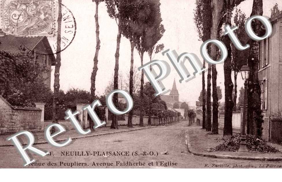 Avenue des peupliers  - Avenue Faidherbe et l'eglise