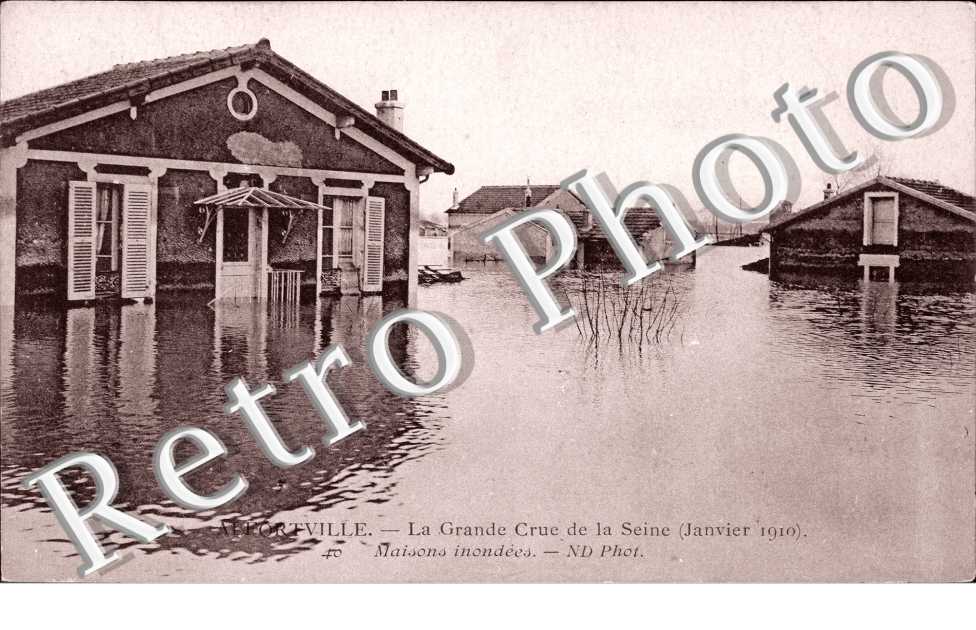 Crue de la Seine 1910, Maisons inondees