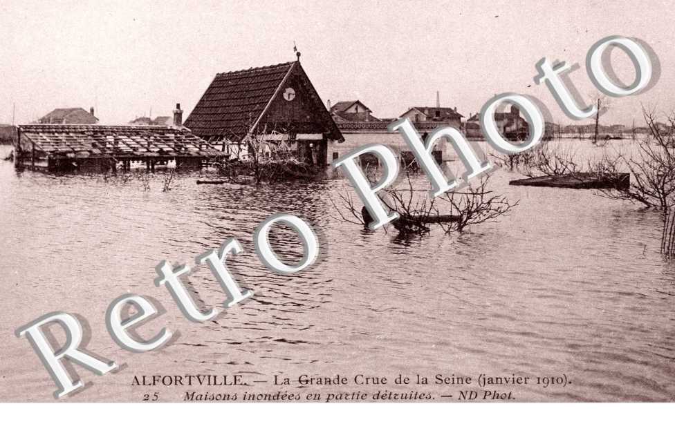 Crue de la Seine 1910, Maisons inondees