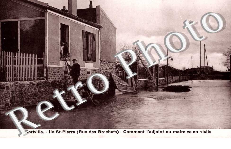 Inondations de 1910, Ile Saint Pierre, Visite de l'adjoint au Maire