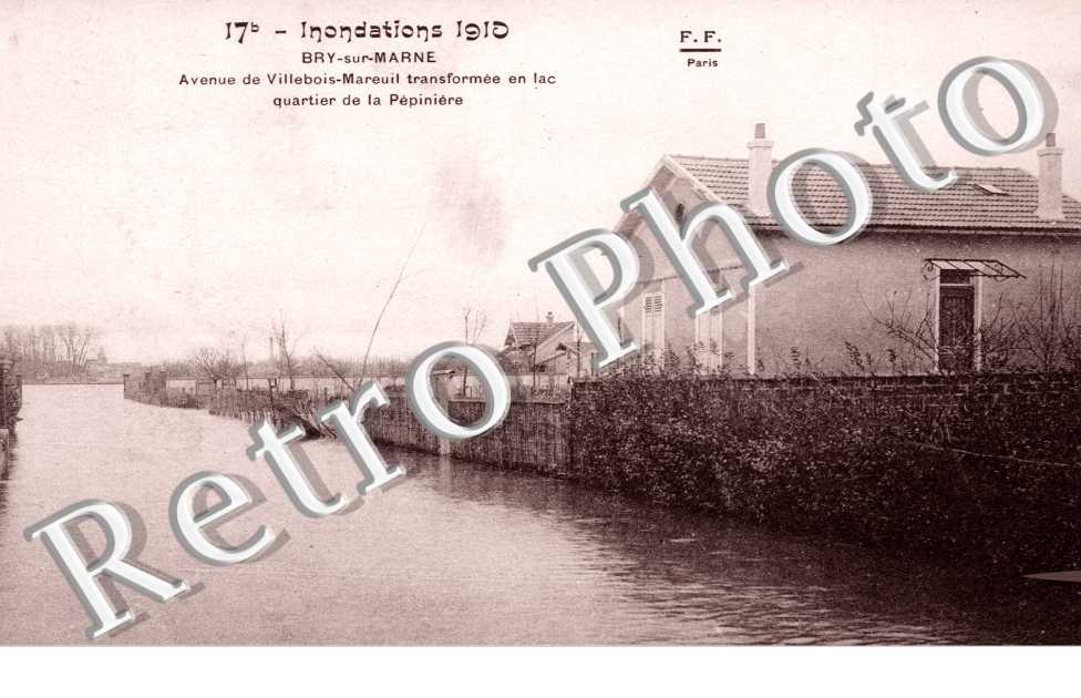 Inondation 1910, Avenue Villebois Mareuil