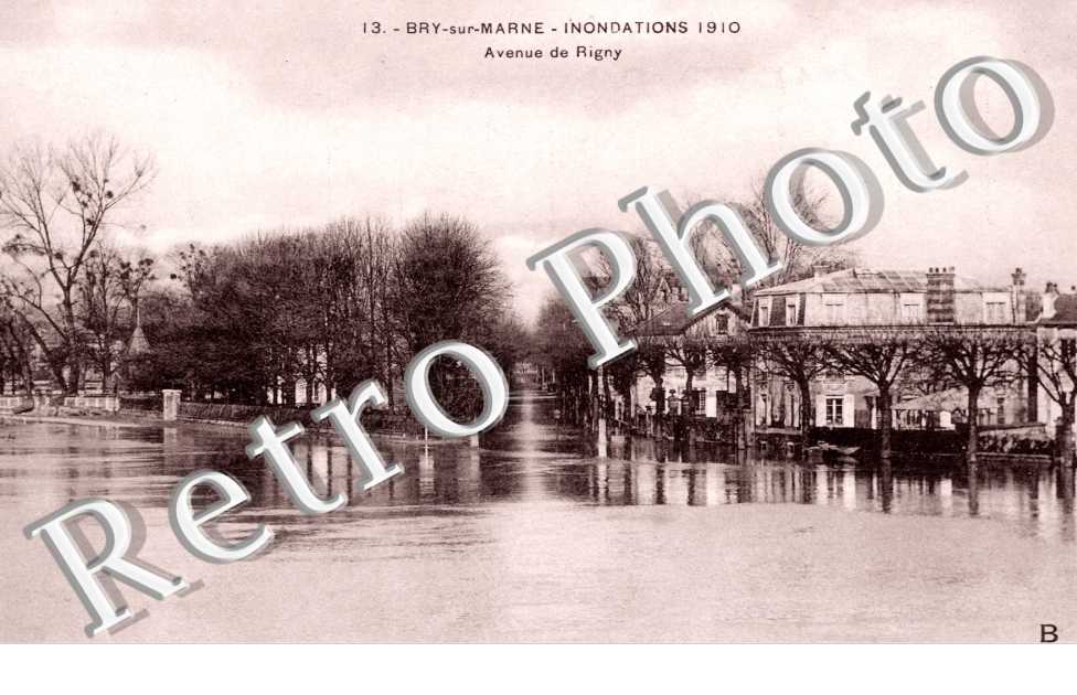 Inondations 1910, Avenue de Rigny