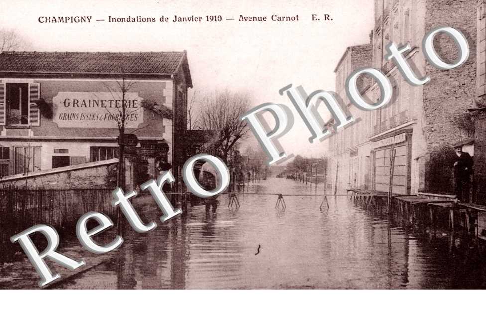 Inondations 1910, Avenue Carnot