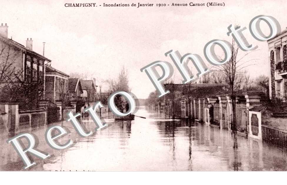 Inondations 1910, Avenue Carnot