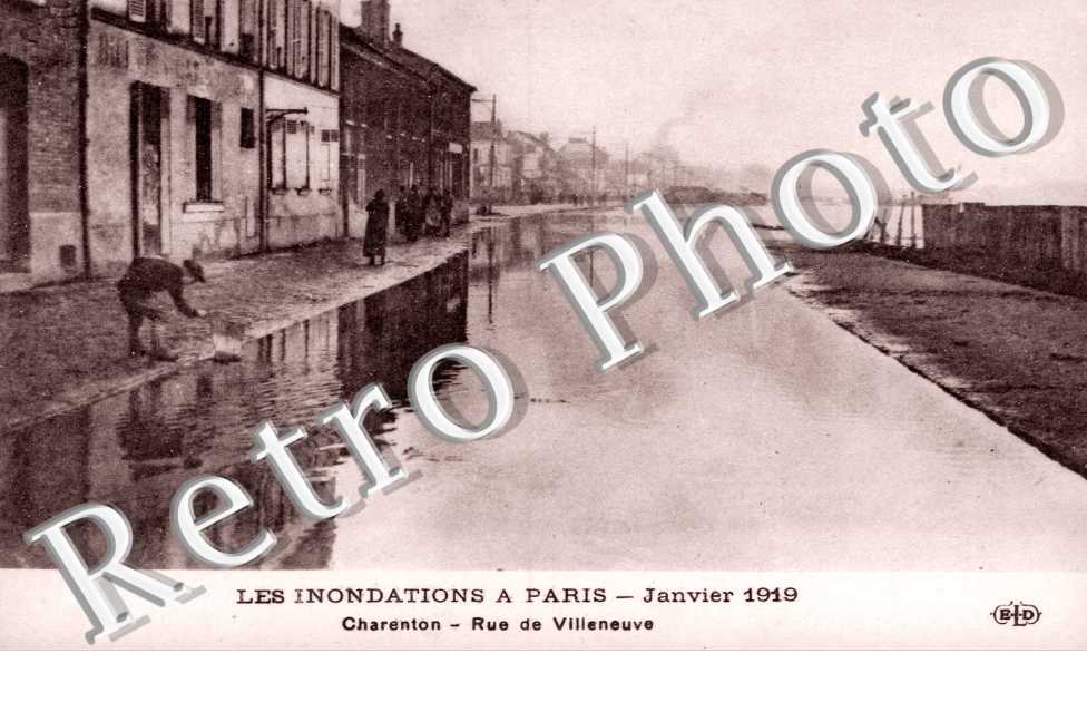 Les Inondations janvier 1910, Rue de Villeneuve