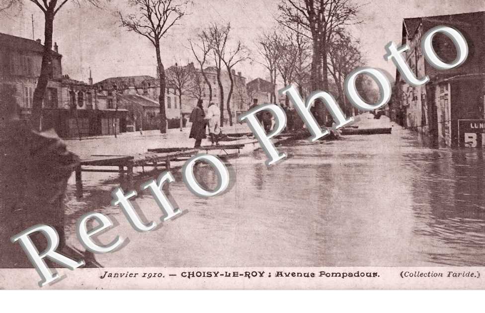 Inondations 1910, Avenue Pompadour