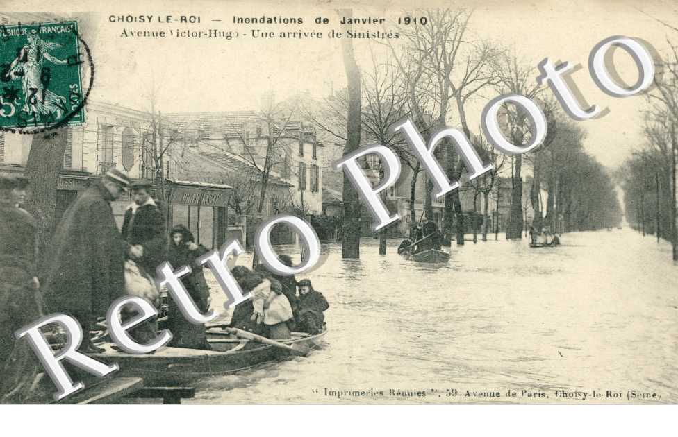 Inondations 1910, Avenue Victor Hugo