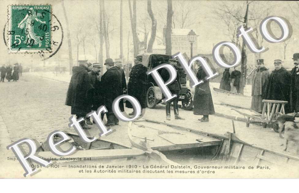 Inondations 1910, General Dalstein et les autorites militaires