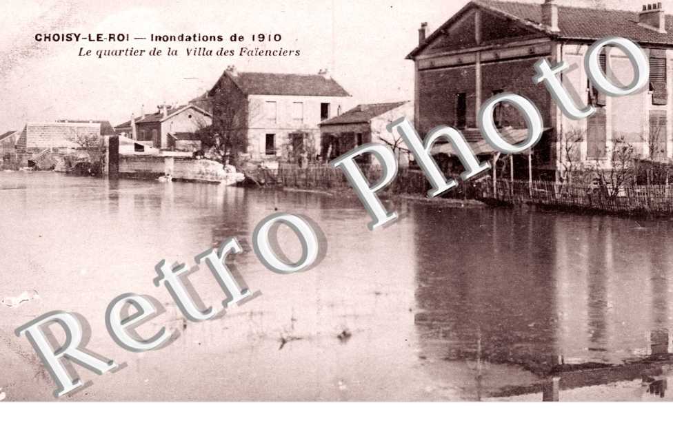 Inondations 1910, le quartier de la Villa des Faienciers