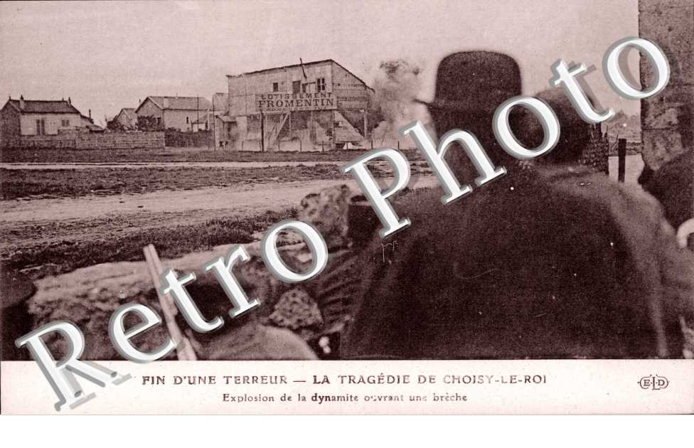 Bonnot la tragedie de Choisy Explosion de la dynamite ouvrant une breche