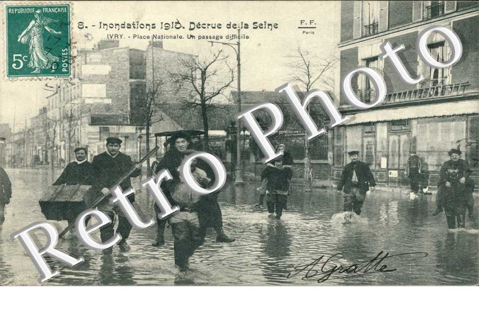 Inondations 1910, Place Nationale