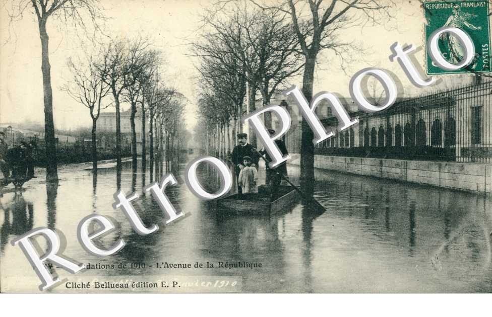 Inondations 1910, Avenue de la Republique