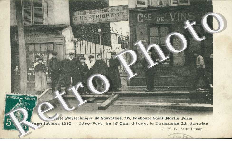 Inondations 1910, Quai d'Ivry, dimanche 23 janvier