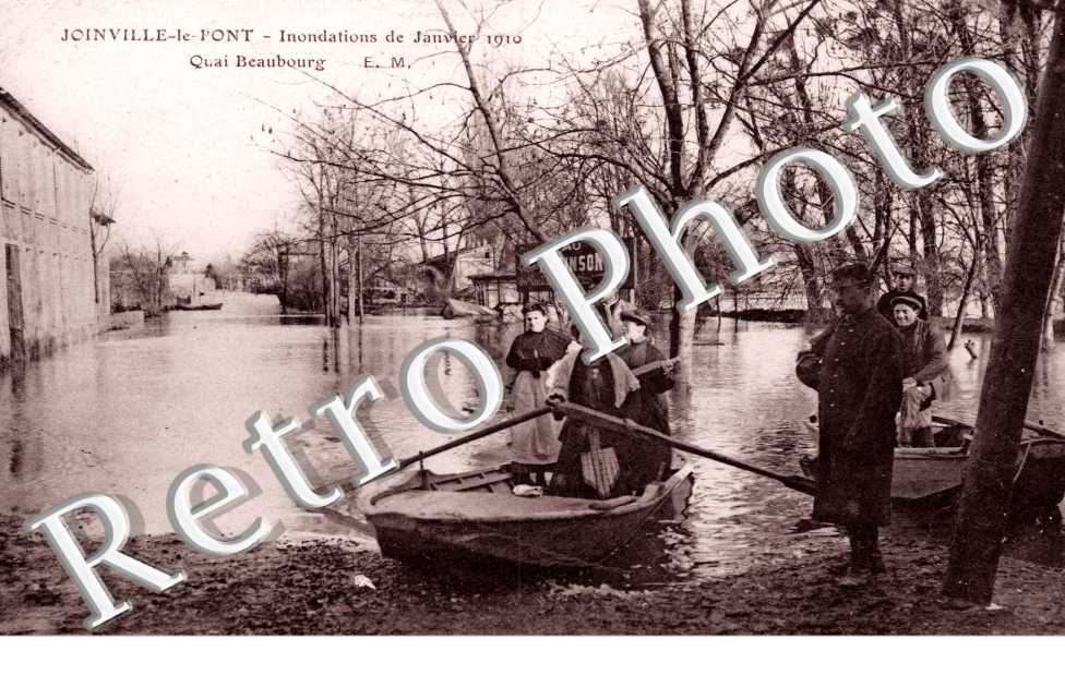 Inondations 1910, Quai de Beaubourg