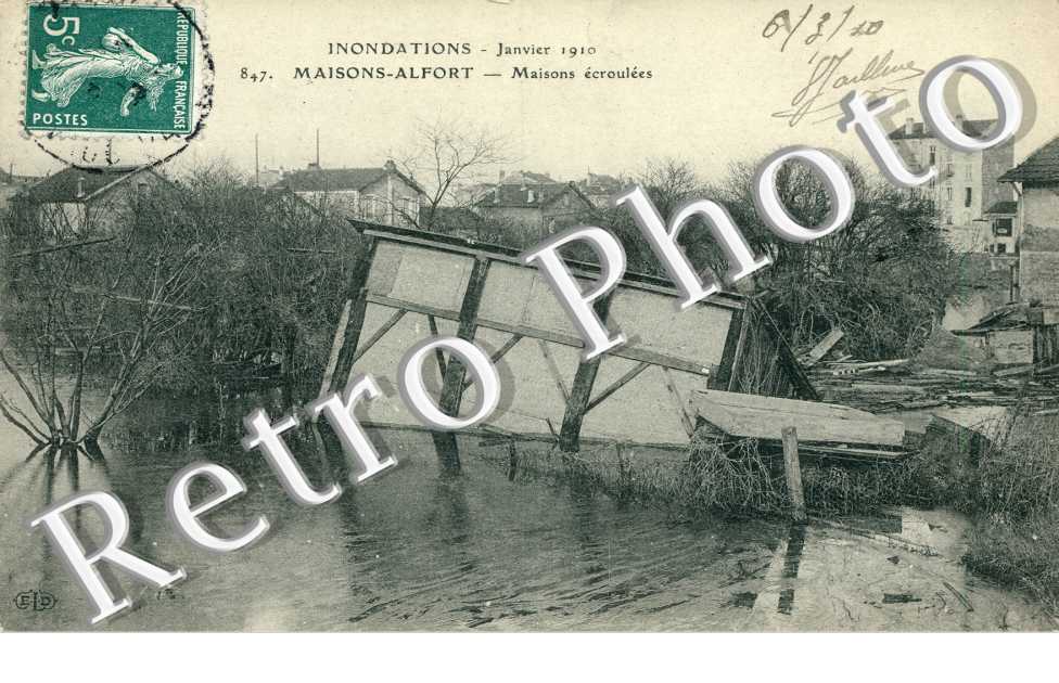 La Crue de la Seine 1910, Maisons Ecroulees