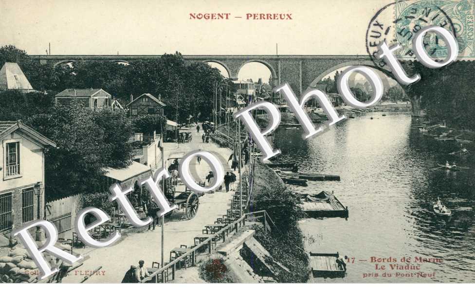 Le Perreux-sur-Marne, Nogent-Perreux, Bords de Marne, le Viaduc pris du Pont Neuf