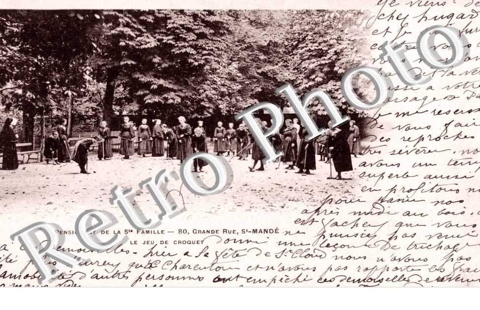 Grande rue Pensionnat de la Sainte famille - Le jeu de croquet