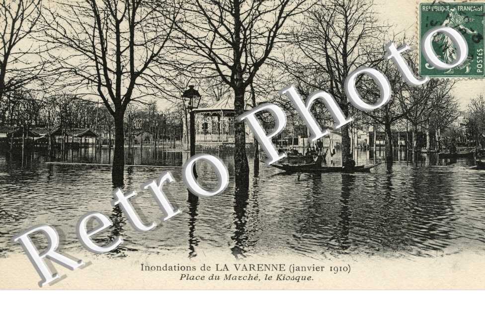 Place du Marché - Le Kiosque - Inondation 1910