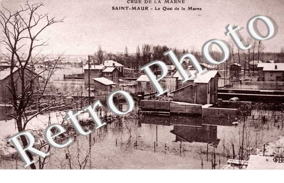 Le Quai de la Marne - Crue de la Marne