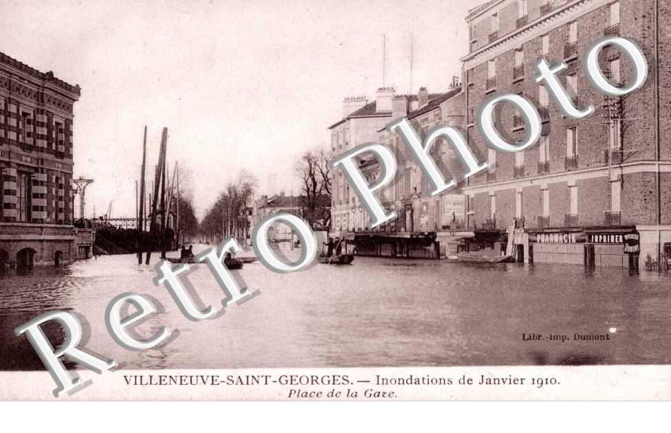 Inondations de 1910, Place de la Gare