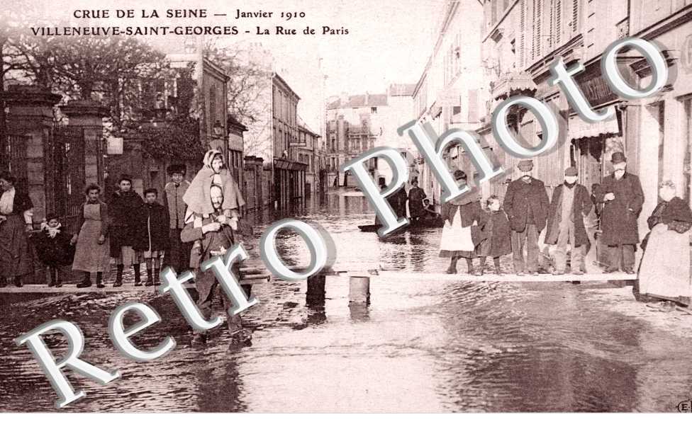 Inondations de 1910, la Rue de Paris