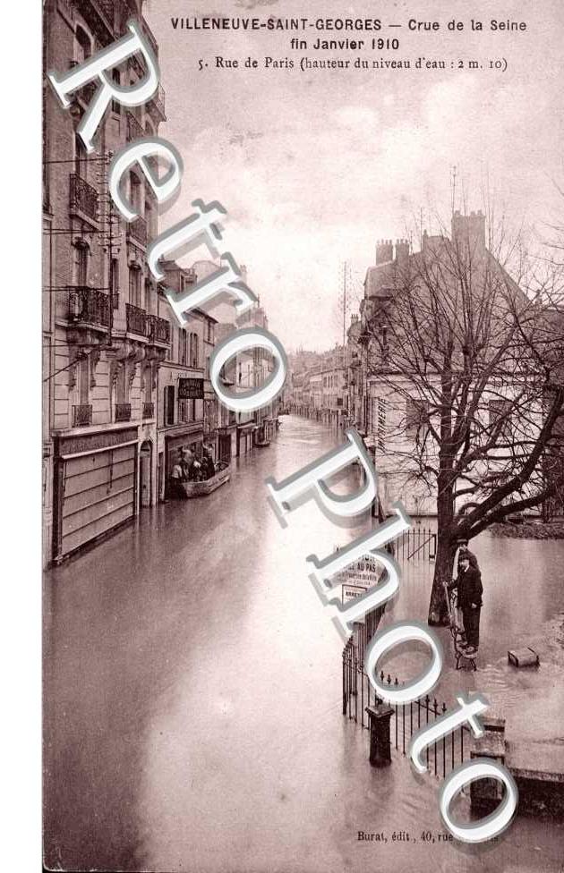 Crue de la Seine 1910, Rue de Paris