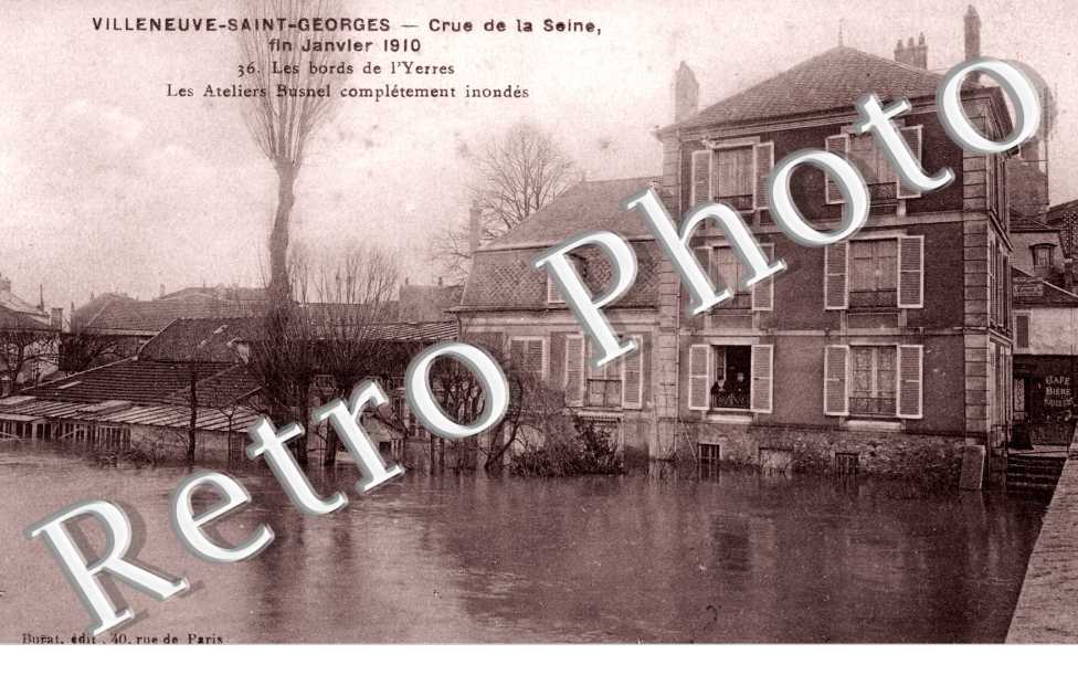 Crue de la Seine 1910, les Ateliers Busnel