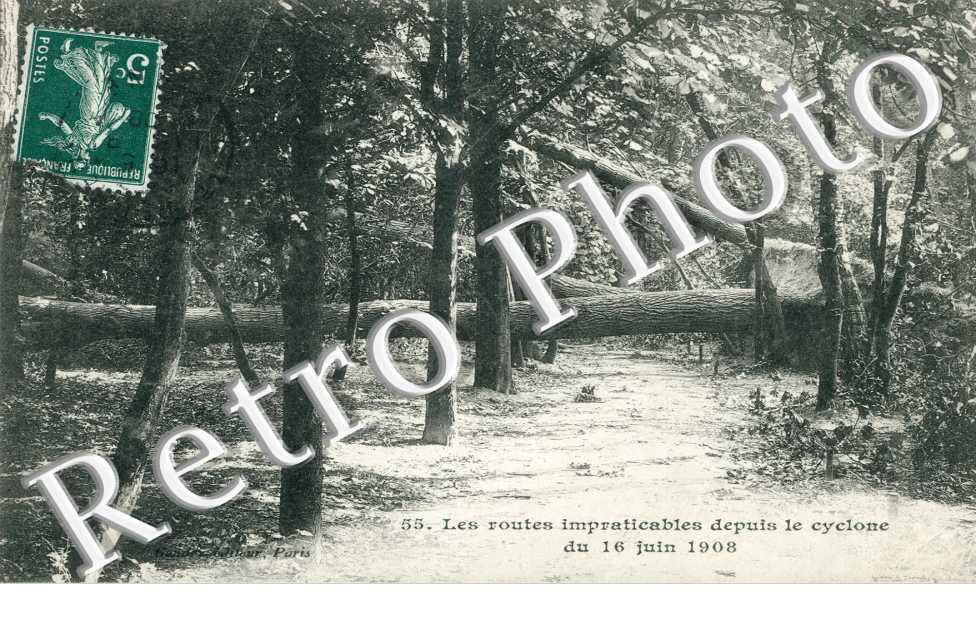 Routes impraticables depuis le cyclone 16 juin 1908