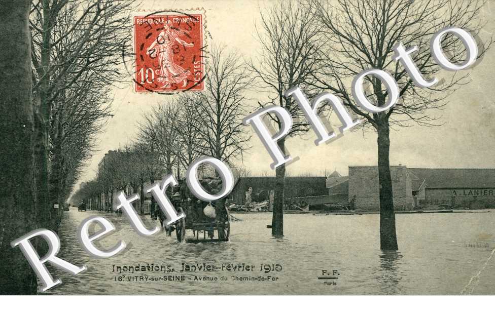Inondations de 1910, Avenue du Chemin de Fer