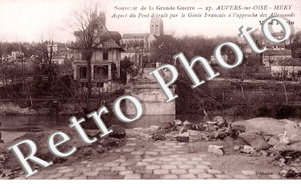 Mery, Pont detruit par le Genie francais a l'approche des Allemands