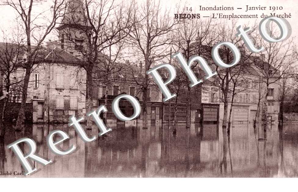 Inondations 1910, l'Emplacement du Marche
