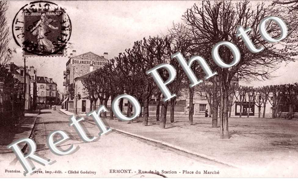 Ermont Rue de la station Place du marche