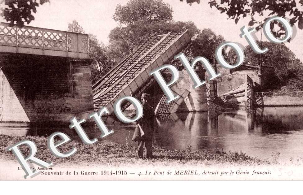 Le Pont detruit par le Genie francais